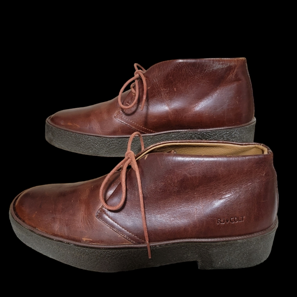 RJ COLT  Men's Detroit Lace Up Leather Chukka Boots- 8 - Picture 4 of 10
